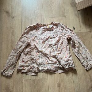 Floral pink shirt for girls mini boden